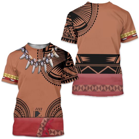 Chief Tui Shirt, Moana Costume, Disney Magic Kingdoms Costume