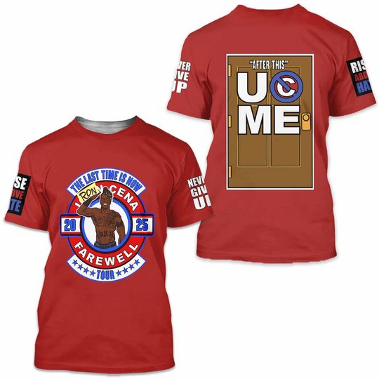 Men's Red R-Truth Ron Cena Poly Reprint 3D T-Shirt S-5XL