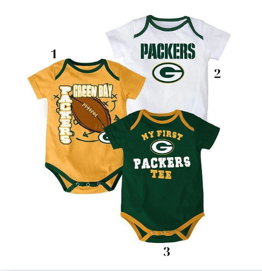 Green Bay Football Team Packers Bodysuits Creeper