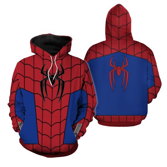 Spider-Man Costume Hoodie and Joggers Set for Men, Spiderman Cosplay Outfit