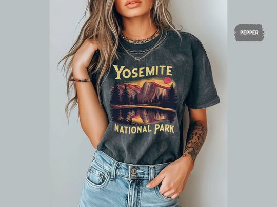Discover Yosemite National Park Comfort Colors Shirt California Vintage Shirt Hiking tee Yosemite Family Trip Yosemite Park gift California Souvenir