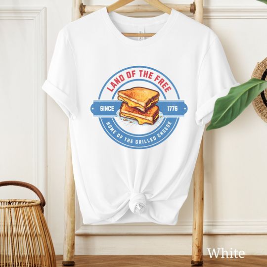 Discover Grilled Cheese Shirt, 4th of July Shirt, Cheese Lover Shirt, Patriotic Shirt, Independence Day Tee, USA Shirt, Fourth of July Shirt