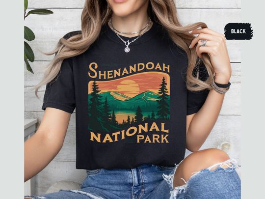 Discover Vintage Shenandoah National Park T-Shirt, Retro Virginia shirt, Shenandoah Souvenir, Hiking shirt Mountain tee Granola girl