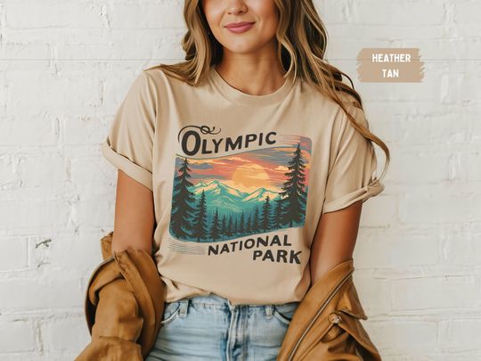 Discover Olympic National Park T-Shirt, Washington State Park Shirt, Retro Olympic Park, Hiking tee Granola Girl gifts Camping Trip