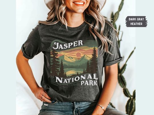 Discover Vintage Jasper National Park T-Shirt, Jasper tee, Canadian Rockies gift, Rocky Mountains, Jasper Souvenir Jasper gift