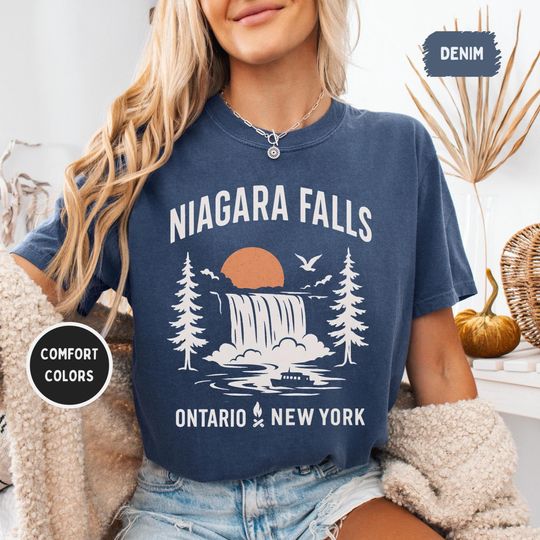 Discover Vintage Niagara Falls T-Shirt, Tourist Gift, Vacation Apparel Ontario Canada Shirt, Buffalo New York