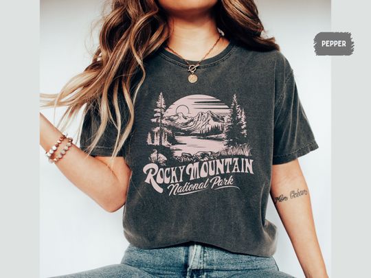 Discover Rocky Mountain shirt, Vintage Rocky Mountain National Park T-Shirt, Colorado Shirt, Rocky Mountains Camping Trip, Hiking shirt