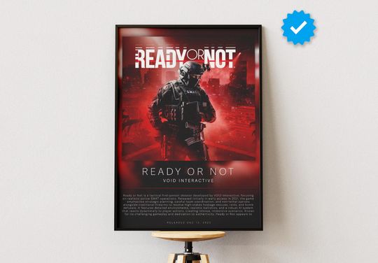 Discover Ready or Not Poster | Gaming Poster | Video Game Prints | Wall Decor Posters | Gaming Gift | Video Game Poster | Gaming Decor
