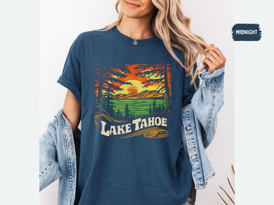 Discover Lake Tahoe Shirt California Comfort Colors Shirt Nevada Shirt Lake Tahoe Crewneck Lake Life Shirt Ski Shirt Hiking Shirt Mountain Sweatshirt