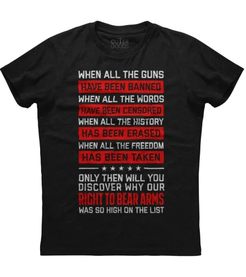 Discover Men's Patriotic Black T-Shirt - When All The Guns Have Been Banned