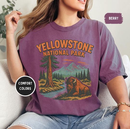 Discover Vintage YStone National Park T-shirt, Retro Outdoor Tee, Nature Lover Gift, Unisex Graphic Shirt, Hiking Adventure Top