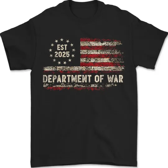 Discover Department of War Established 2025 American Flag Unisex T-Shirt