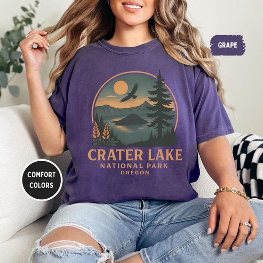 Vintage Crater Lake National Park T-Shirt, Nature Lover Gift