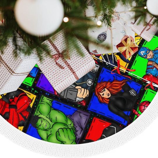 Discover Disney Christmas Tree Skirt -Avengers Christmas Decor - Perfect for Marvel Fans!