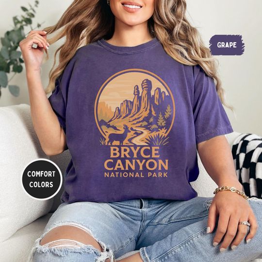 Discover Vintage Bryce Canyon National Park Comfort Colors T-shirt, Unisex Shirt, Retro Utah National ParkTee, Mountain Lover Gift, Outdoor hiking