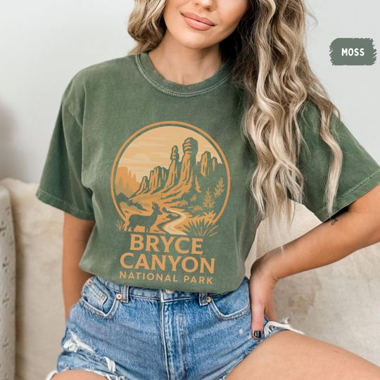 Vintage Bryce Canyon National Park T-Shirt, Retro Utah National Park Tee, Mountain Lover Gift, Outdoor hiking
