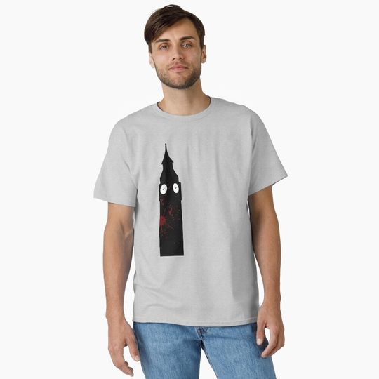 Blood Spattered Clocktower (black) Classic T-Shirt