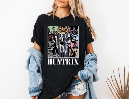 Discover Kpop Demon Hunters Shirt, Huntrix Girl T-Shirt, Kpop idol group Shirt, Mira, Rumi, Joey Shirt,Demon Hunter Merch, Gift for Huntrix fan Shirt