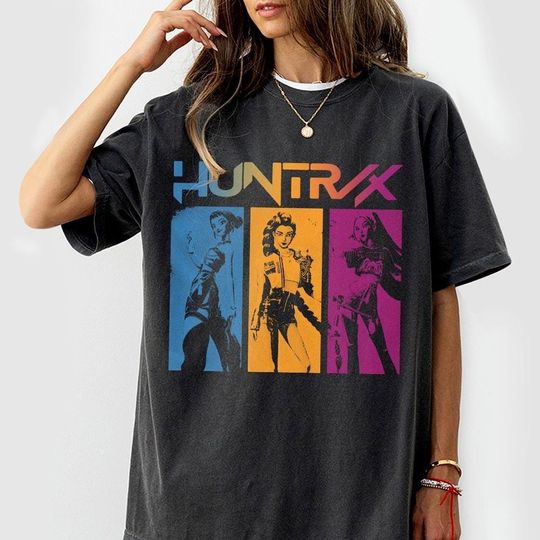 Kpop Huntrix Shirt, Kpop Demon Hunters Shirt, Mira, Rumi, Zoey, Derpy Tiger Tee, Gift For Huntrix Fans, Saja Boys Fans