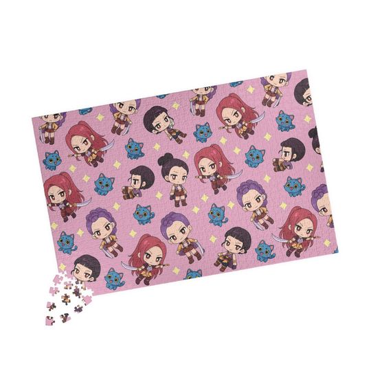 Kpop Demon Hunter Jigsaw Puzzle, Anime-Inspired Dark Fantasy Puzzle, Gift for Kpop Fans, Unique Puzzle for Teens & Adults