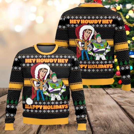 Discover WDW Story Ugly Christmas Sweater, Cartoon Xmas Sweatshirt, Bestie Matching Shirt, Winter Season Jumper, Happy Holiday Gift