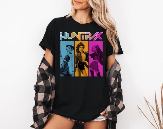 Discover Kpop Demon Hunters Shirt, Huntrix Girl TShirt, Kpop idol group Shirt, Mira, Rumi, Joey Shirt, Demon Hunter Merch, Gift for Huntrix fan