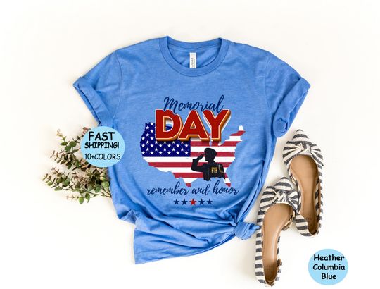 Discover Memorial Day Shirt, USA Map Shirt, USA Flag Independence Day Sweatshirt, Patriotic Tee, Remember and Honor Shirt, US Armed Forces Day Hoodie