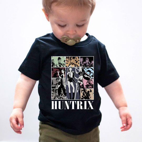 Discover Huntrix T Shirt, Demon Hunters Shirt, Huntrix Girls T Shirt Mira Rumi Joey Shirt Demon Hunter Kids Shirt, Gift For Kpop Fan Kpop Movie Shirt