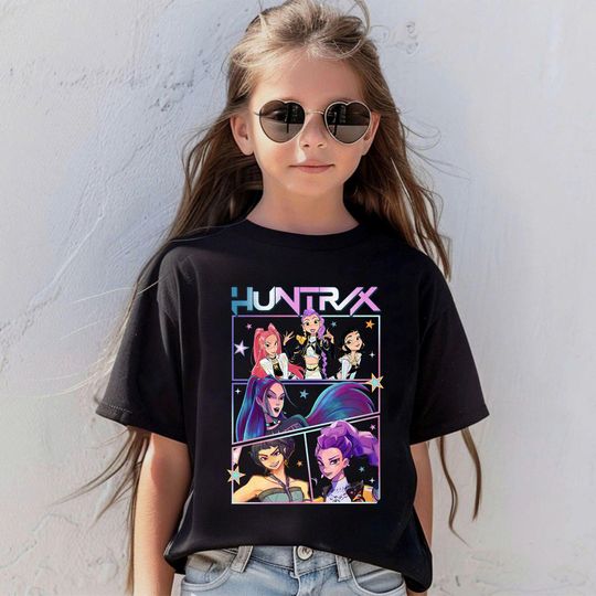 Discover Huntrix Girls Shirt, Huntrix Demon Hunters TShirt,Jinu Manga Shirt, Saja Girls Fan Shirt, Kpop idol group Shirt, Mira, Rumi, Joey Shirt