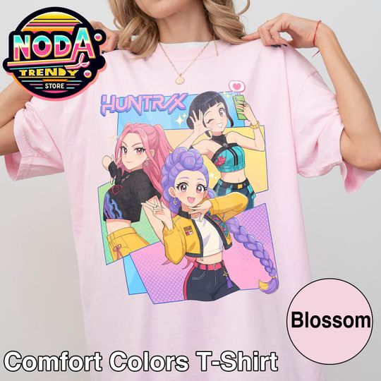 Discover Kpop Demon Hunters Shirt, Kpop Huntrix Tshirt, Jinu Manga Shirt, Korean Pop Lover Gift, Demon Hunter Merch, Saja Girls Fan Shirt, Kpop Shirt