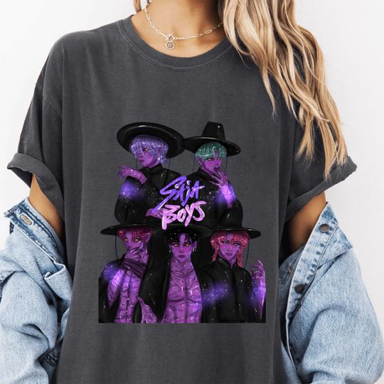 Discover Saja Boys Kpop Demon Hunters Shirt, Kpop Boy Band Shirt, Anime Manga Style Tee, Demon Hunter Merch, Kpop Fan Gift Shirt