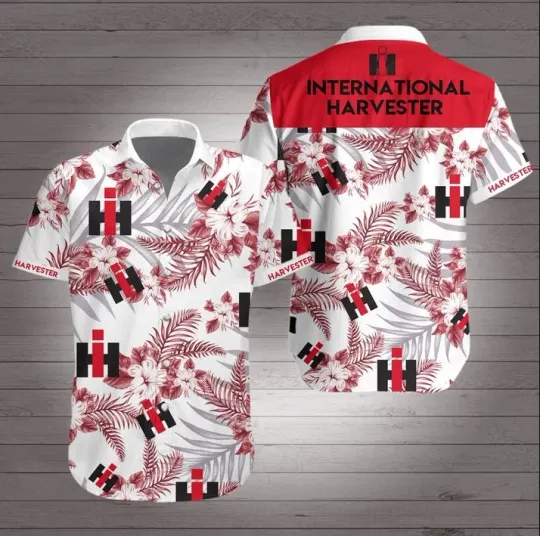 International harvester Hawaiian Beach Shirt Size S-5XL