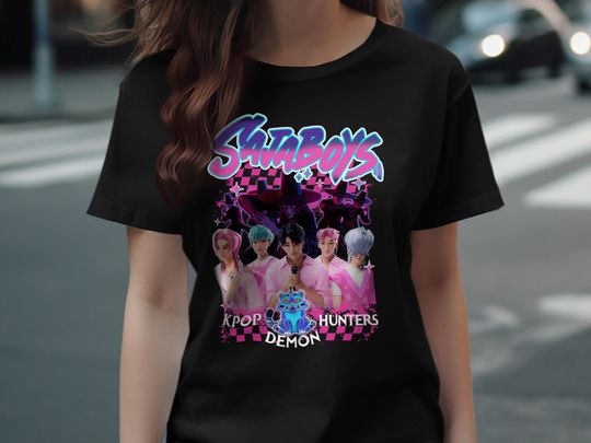 Discover Kpop Demon Hunters Anime Style T-Shirt, Retro Anime Graphic Tee, Cool Japanese Art Shirt, Unique Kpop Fan Apparel, Comic Style Top