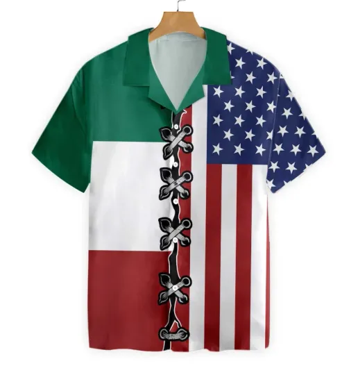 Discover American Mexico Flag Hawaiian Shirt