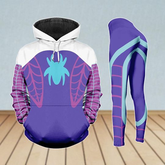 Spider Gwen Hoodie, Gwen Stacy Spider Women Leggings, Disney Spider Gwen Cosplay Costume, Superhero Shirt, Halloween Gift For Her