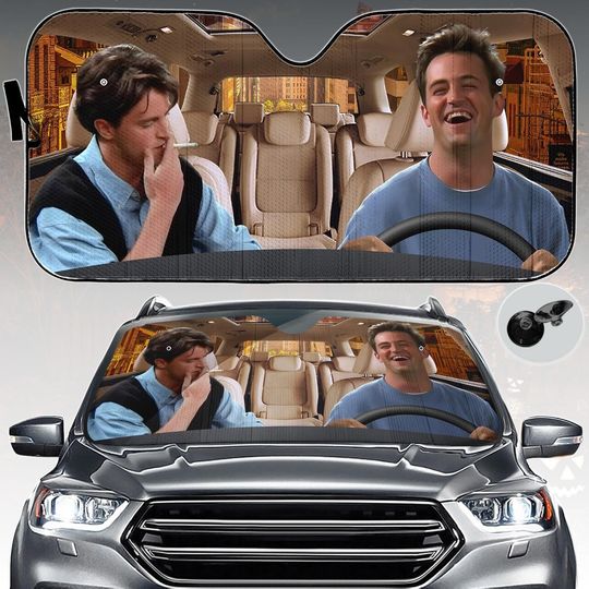 Friends TV Series Car Sunshade, Central Perk Windshield Car Cover, Retro Sitcom Auto Accessory, Friends Sitcom Car Cover For Fan