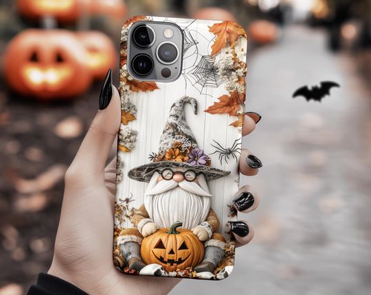 Discover Spooky Halloween Gnome Witch MagSafe Case | Pumpkin Fall Cover for iPhone 16 Series, Galaxy S25 Series, Pixel 9 Pro Max iPhone 17