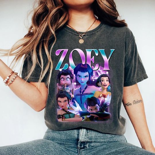 Discover Zoey Huntrix Kpop Demon Hunters Shirt,Rumi Mira Zoey Shirt,Saja Girls Graphic Tee,Saja Boys Shirt,Demon Hunters Merch,KPDH Youth TShirt