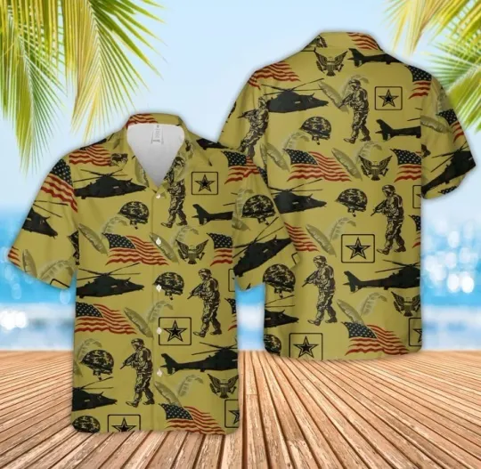 Discover US Army Short Sleeve Hawaiian Shirt