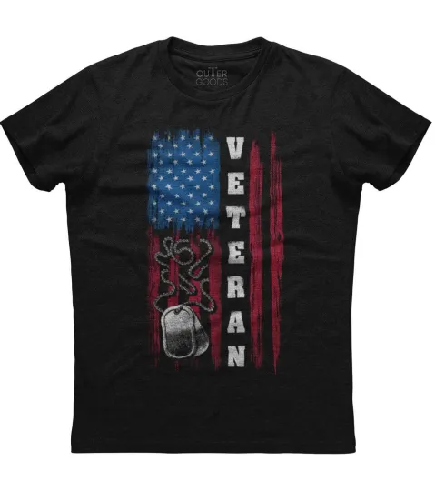 Discover Men's American Flag Veteran Patriotic T-Shirt Military USA