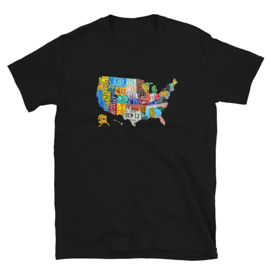 Discover American Flag and US Map T-Shirt
