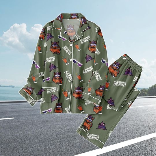 Dungeon Crawler Carl Pajamas Set, Sci Fi Book Pajamas Women, Dungeon Crawler Carl Pajamas For Fan, Cozy Reading Matching Pajamas Set