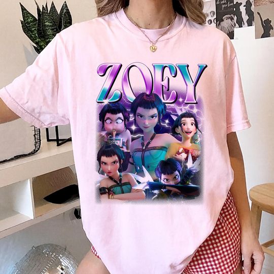 Discover KID SIZE Zoey Huntrix Kpop Demon Hunters Shirt, Merch Kpop Shirt, Kpop Idol Group Shirt, Joey Shirt, Gift for Huntrix Fan, Zoey Huntrix