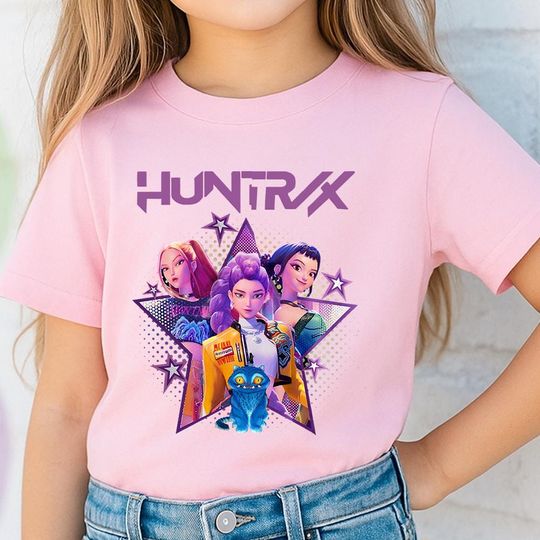 Discover KID SIZE Kp0p Dem0n H.u.n.t.e.r.s Tiger Shirt, Merch Kpop Shirt, Kpop Idol Group Shirt, Mira, Rumi, Joey Shirt, Gift for Huntrix Fan,Huntrix
