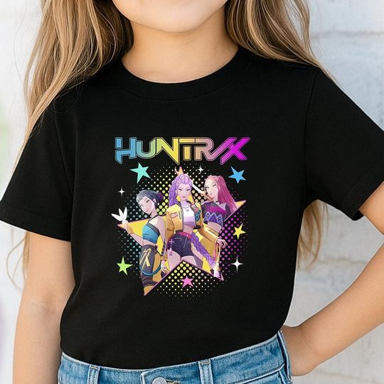 Discover KID SIZE Kp0p Dem0n H.u.n.t.e.r.s Tiger Shirt, Merch Kpop Shirt, Kpop Idol Group Shirt, Mira, Rumi, Joey Shirt, Gift for Huntrix Fan,Huntrix
