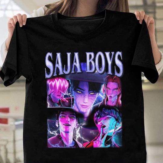 Discover S.a.j.a B0ys Boy Band Shirt, Kpop Demon Hunter Tee, Gift for Kpop Fans, Demon Hunters Shirt, Jinu,Baby, Abby,Romance,Mystery Saja Boys Shirt