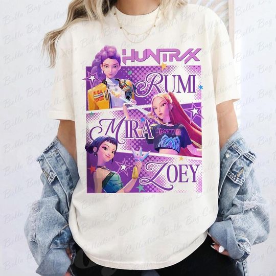 Kpop Huntrix Shirt, Kpop Demon Hunters Shirt, Kpop Huntrix Pin, Huntrix Tee, Mira, Rumi, Zoey Tee, Gift for Huntrix fans, Saja Boys Fans