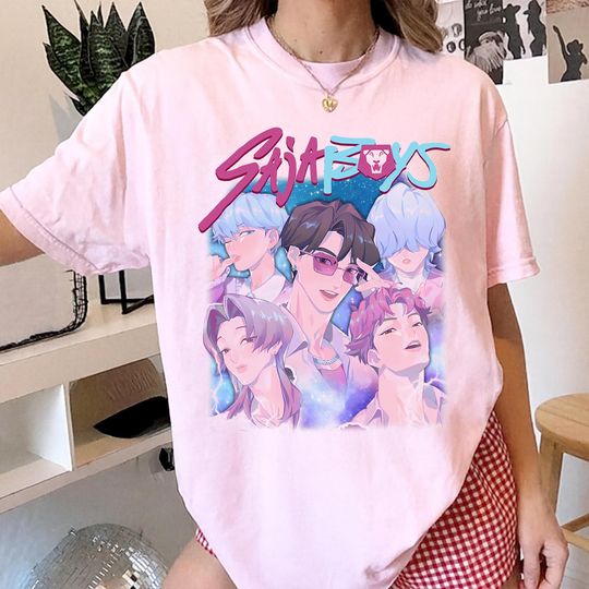 Discover S.a.j.a B0ys Boy Band Shirt, Kpop Demon Hunter Tee, Gift for Kpop Fans, Demon Hunters Shirt, Jinu,Baby, Abby,Romance,Mystery Saja Boys Shirt