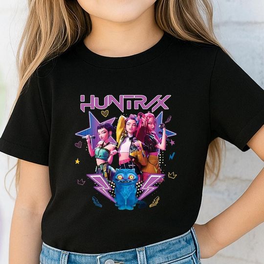 Discover KID SIZE Kp0p Dem0n H.u.n.t.e.r.s Tiger Shirt, Merch Kpop Shirt, Kpop Idol Group Shirt, Mira, Rumi, Joey Shirt, Gift for Huntrix Fan,Huntrix