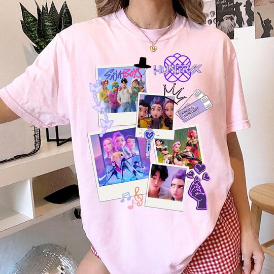 Discover Kp0p D.e.m.o.n Hunter Band Shirt, Kpop Demon Hunter Tee, Gift for Kpop Fans, Demon Hunters Shirt, Saja Boys Shirt, Huntrix Kpop Demon Hunter